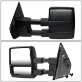 2004-2014 Ford F-150 Towing Mirrors Pair Black Unpowered