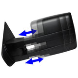2004-2014 Ford F-150 Towing Mirrors Pair Black Unpowered