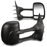 03-07 Ford E-150 E-250 E-350 Towing Mirrors - Manual Black Pair