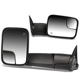 98-02 Dodge Ram Powered Heated Towing Mirrors - Black Pair