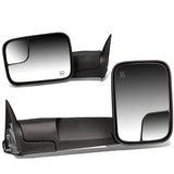 98-02 Dodge Ram Powered Heated Towing Mirrors - Black Pair