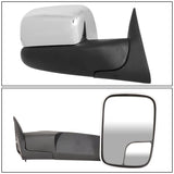 94-02 Dodge Ram 1500 2500 3500 Manual Towing Mirrors Chrome Pair