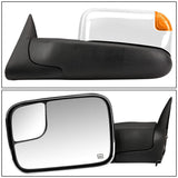98-02 Dodge Ram 1500 2500 3500 Powered Heated LED Towing Mirrors Pair