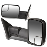 02-08 Dodge Ram 1500 / 03-09 Ram 2500 3500 Manual Towing Mirrors - Black