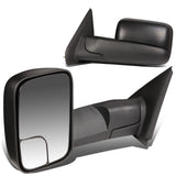 02-08 Dodge Ram 1500 / 03-09 Ram 2500 3500 Manual Towing Mirrors - Black