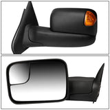 02-09 Dodge Ram Manual Towing Mirrors w/ LED Amber Signal - Pair