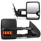 14-17 Chevrolet Silverado GMC Sierra Towing Mirrors - Powered Heated LED