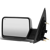 04-14 Ford F-150 Left Powered Heated Towing Mirror Black