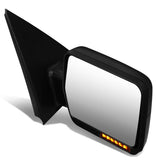 2004-2014 Ford F-150 Right Towing Mirror Manual LED Signal Black