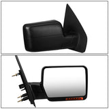 2004-2014 Ford F-150 Right Towing Mirror Manual LED Signal Black