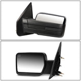 2004-2014 Ford F-150 Left Towing Mirror - Powered Heated Chrome