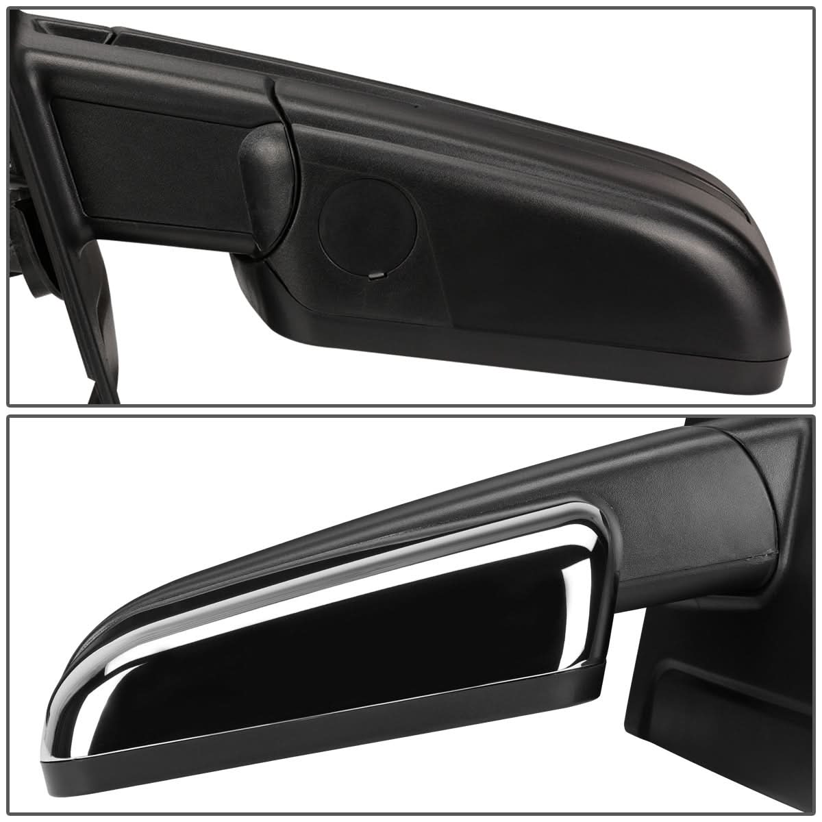 2004-2014 Ford F-150 Left Towing Mirror - Powered Heated Chrome