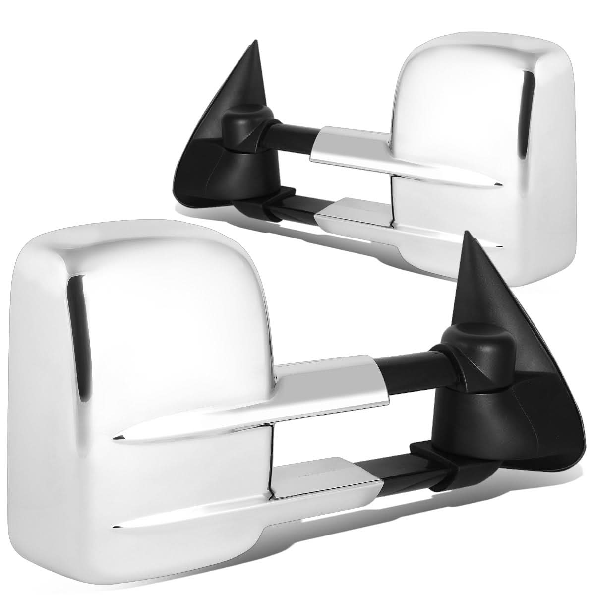 88-02 Chevrolet C/K Pickup Manual Towing Mirrors Chrome Pair