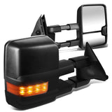 88-02 Chevy GMC C/K Series Manual Towing Mirrors - LED Signal Black