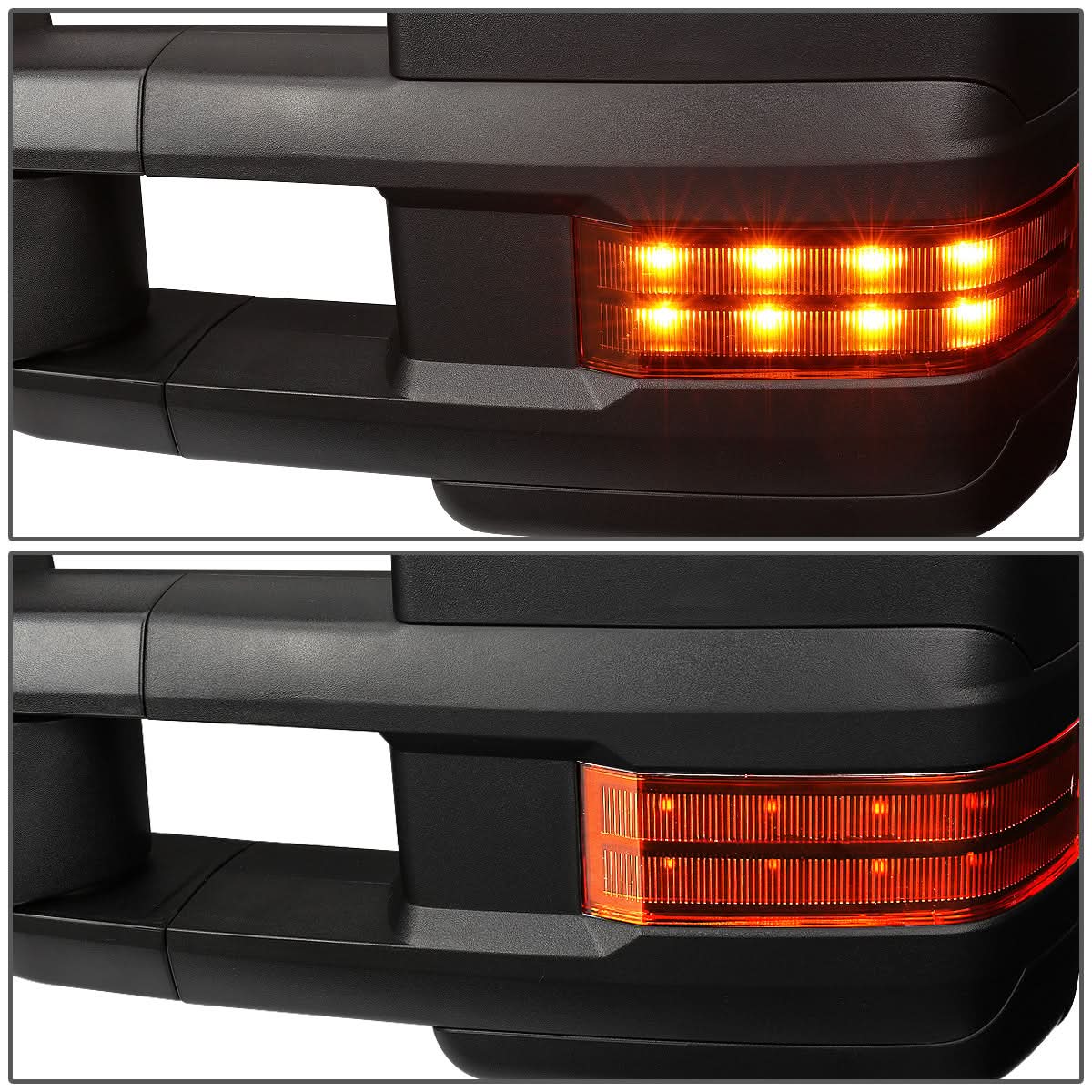 88-02 Chevy GMC C/K Series Manual Towing Mirrors - LED Signal Black
