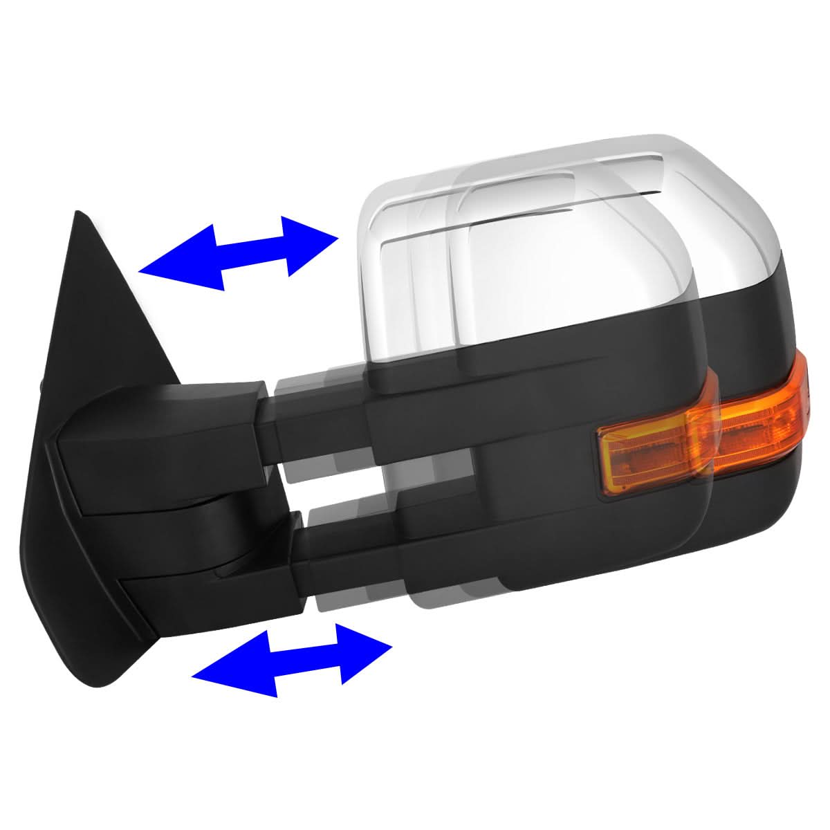 2004-2014 Ford F-150 Manual Towing Mirrors w/ Puddle Light & LED Signal