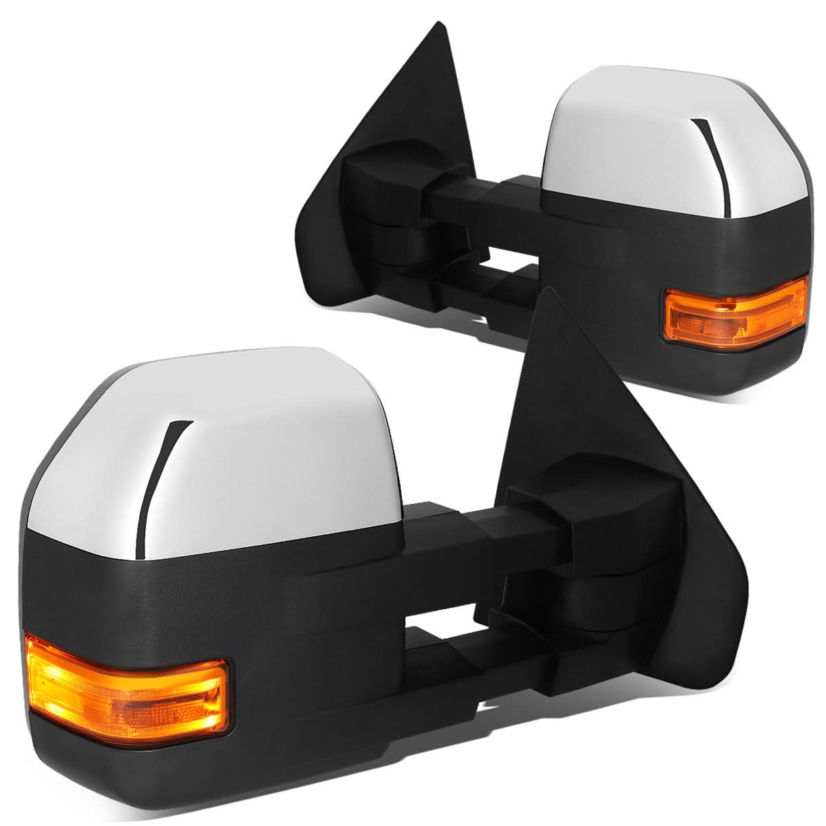 04-14 Ford F-150 Powered Heated Towing Mirrors w/Puddle Light - Chrome