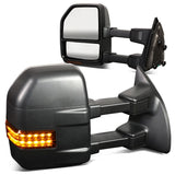 08-16 Ford F-250 F-350 F-450 F-550 Manual Towing Mirrors w/ LED Signal