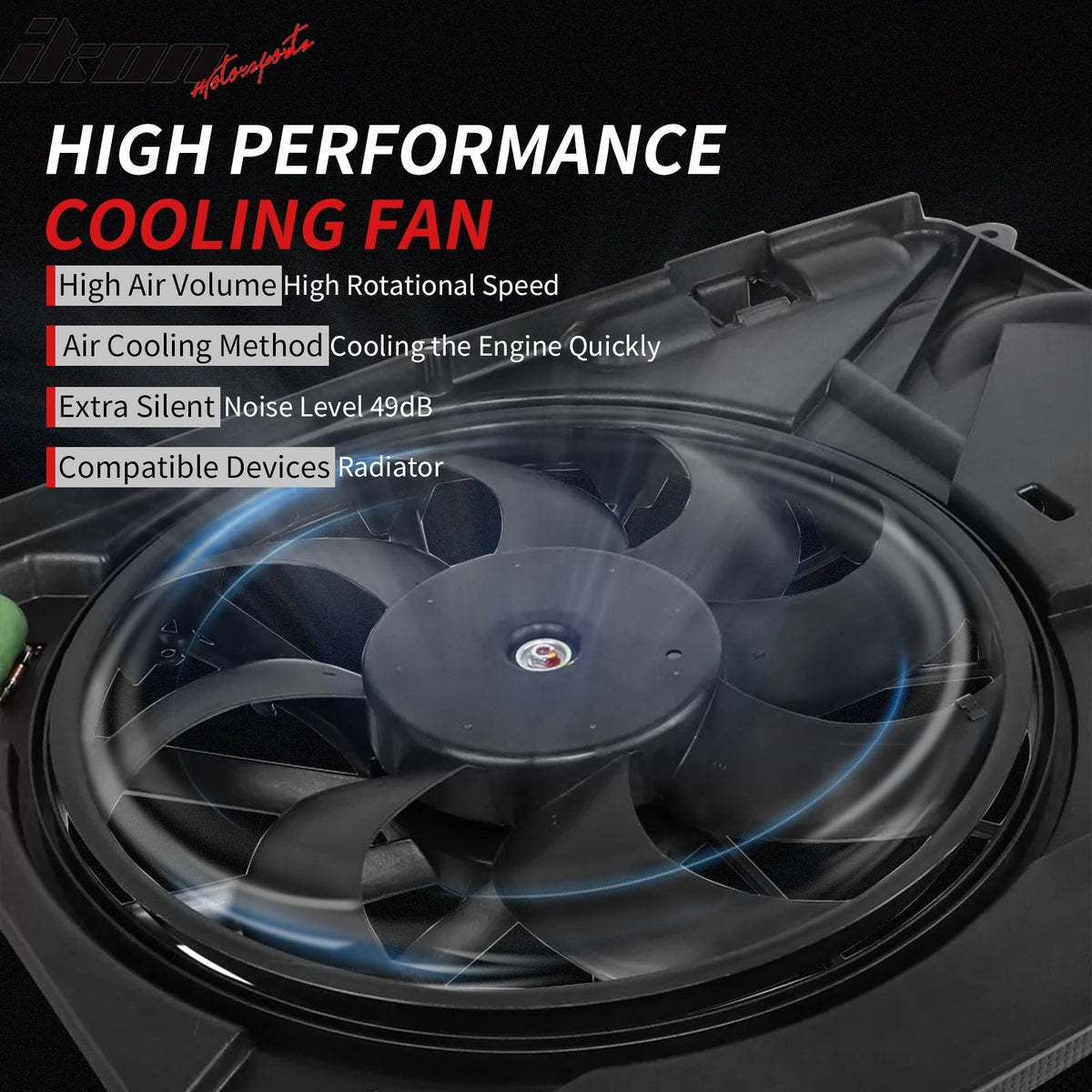 Cooling Fan Assembly Fits for 2017-2022 Mitsubishi Mirage 17-22 Mirage G4 1.2L