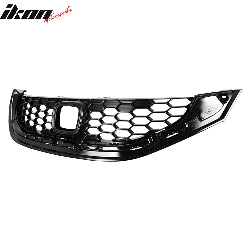 2013-2015 Honda Civic 4Dr OE Style Front Bumper Upper Grille Grill ABS