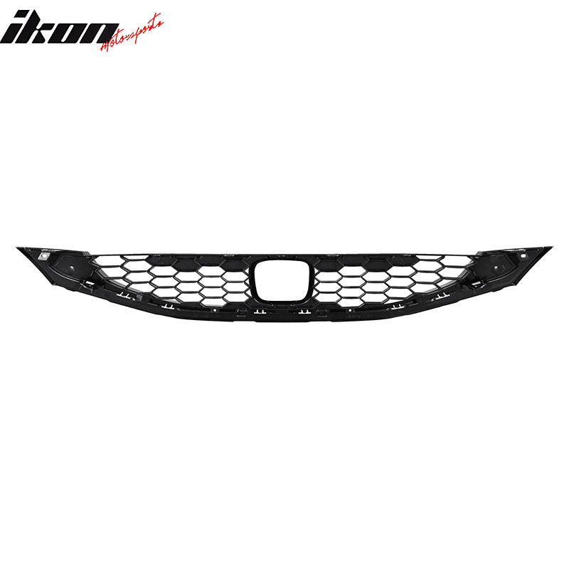 2013-2015 Honda Civic 4Dr OE Style Front Bumper Upper Grille Grill ABS