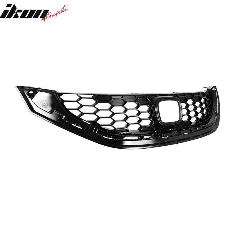 2013-2015 Honda Civic 4Dr OE Style Front Bumper Upper Grille Grill ABS