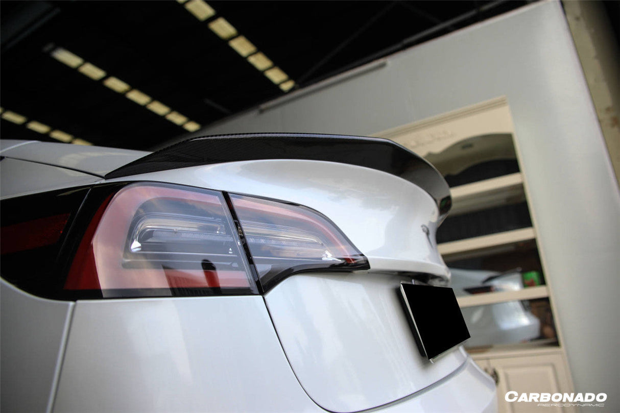 2017-2023 Tesla Model 3 VRS Style Carbon Fiber Trunk Spoiler