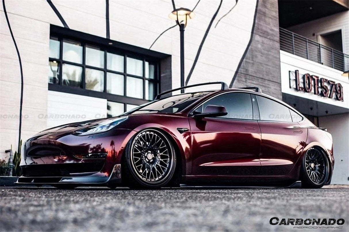 2017-2023 Tesla Model 3 VRS Style Carbon Fiber Side Skirts
