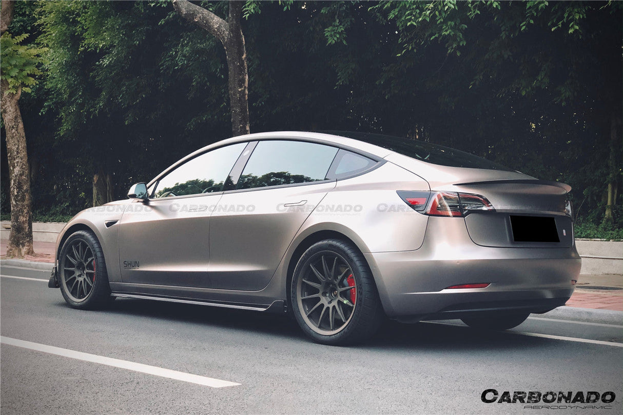 2017-2023 Tesla Model 3 VRS Style Carbon Fiber Side Skirts