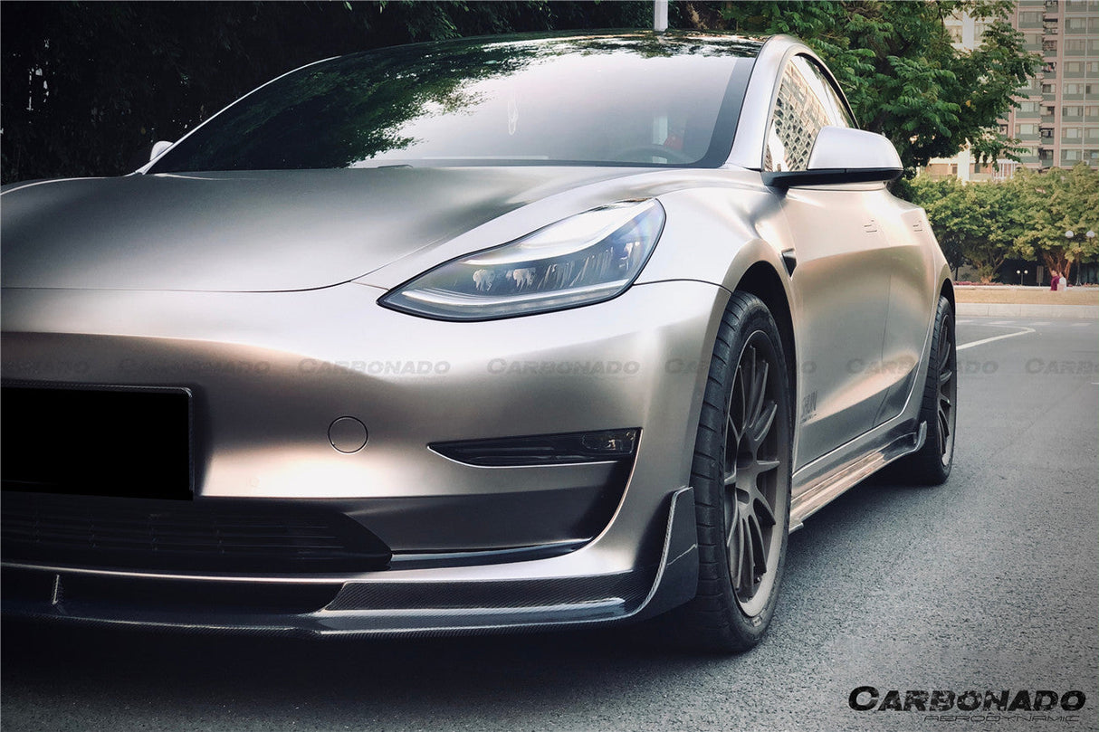 2017-2023 Tesla Model 3 VRS Style Carbon Fiber Front Lip