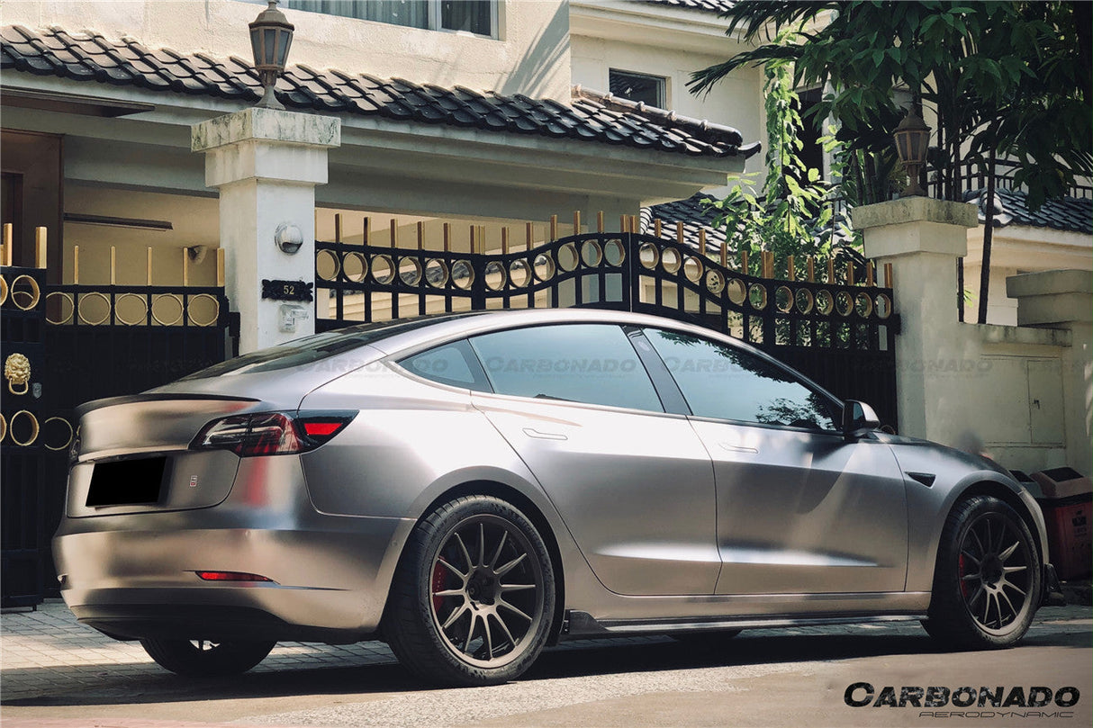 2017-2023 Tesla Model 3 VRS Style Carbon Fiber Side Skirts