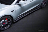 2017-2023 Tesla Model 3 VRS Style Carbon Fiber Side Skirts