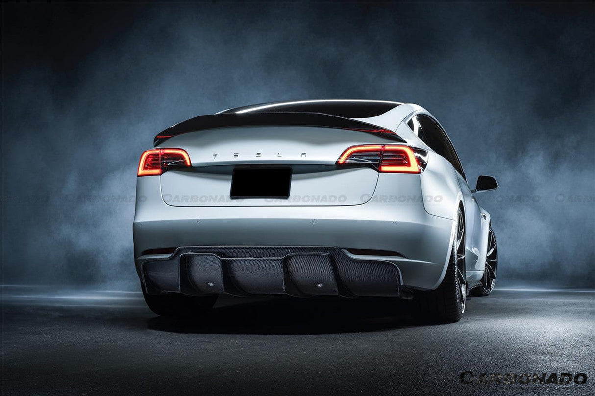 2017-2023 Tesla Model 3 VRS Style Carbon Fiber Trunk Spoiler
