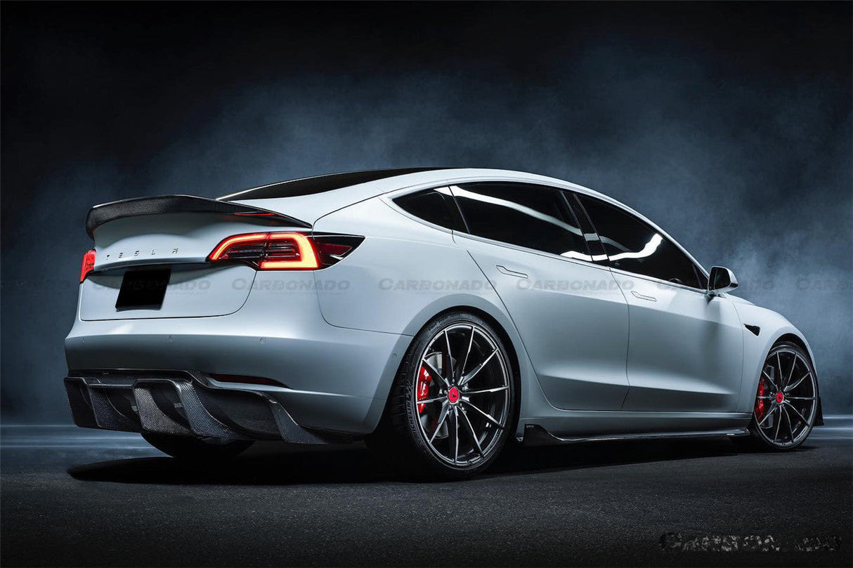 2017-2023 Tesla Model 3 VRS Style Carbon Fiber Side Skirts