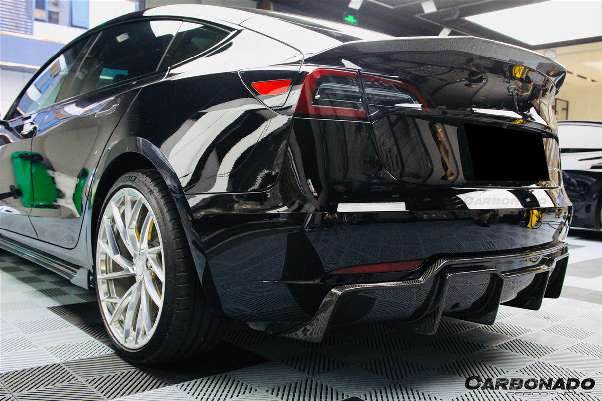 2017-2023 Tesla Model 3 VRS Style Carbon Fiber Rear Lip Diffuser