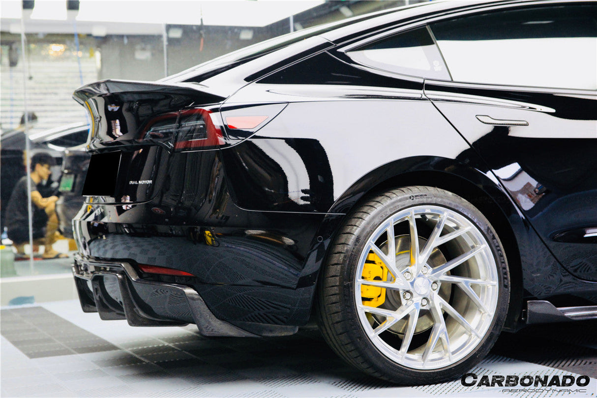 2017-2023 Tesla Model 3 VRS Style Carbon Fiber Rear Lip Diffuser