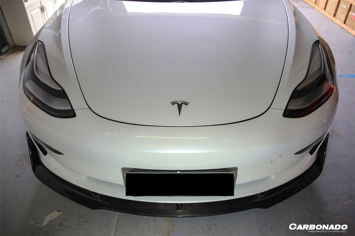 2017-2023 Tesla Model 3 VRS Style Carbon Fiber Front Lip