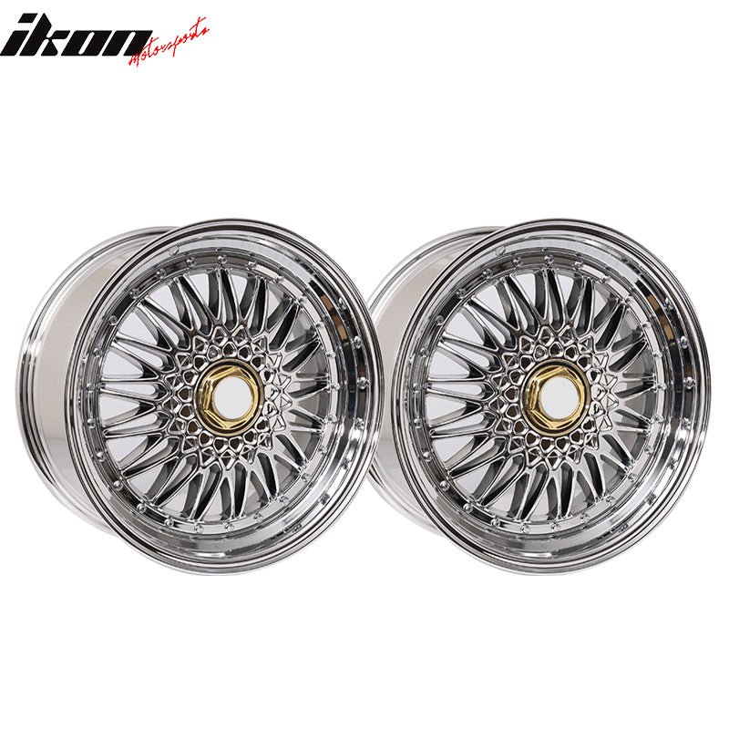(4) 18X8.0 +35 5X114.3 / 5X120 Step Lip Deep Dish Mesh Wheels Rims