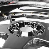 (4) 18X9.0 +30 5X100 / 5X114.3 Step Lip 5 Spoke Wheels Rims - Chrome