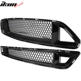 2015-2017Â Ford Mustang Front Upper Mesh Grille Smoked DRL Turn Signal