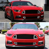2015-2017Â Ford Mustang Front Upper Mesh Grille Smoked DRL Turn Signal