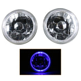 Universal 2PCS 5" Round Headlights Conversion Semi Sealed White LED