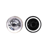 Universal 7'' Round Chrome With White CCFL Halo Headlight Conversion