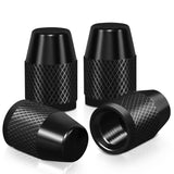 RT 007 Knurled Valve Caps - Black