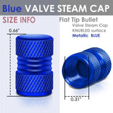 RT 024 Two Grip Top/Bottom Blue Valve Caps