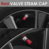 Two Grip Top/Bottom Valve Caps - Red