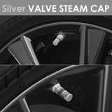 RT 024 Two Grip Top/Bottom Valve Caps - Silver