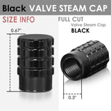RT 046 Full Cut Black Valve Caps