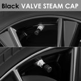 RT 046 Full Cut Black Valve Caps