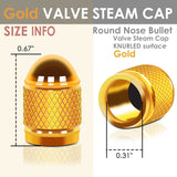 RT 108 Acorn Grip Gold Valve Caps